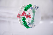 Under the Mistletoe Little Debbie Christmas Tree and Chinoiserie Stretchy Bracelet Stack