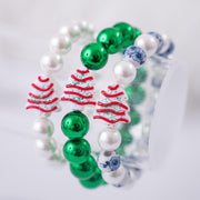 Under the Mistletoe Little Debbie Christmas Tree and Chinoiserie Stretchy Bracelet Stack