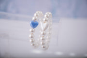 The It's in the Air Hand Painted Hearts Stretchy Pearl Bracelet