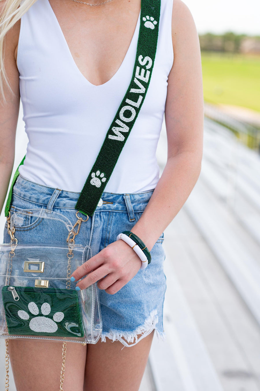 Edmond Santa Fe High School Gameday Purse Strap - Wolves
