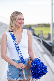 Deer Creek High School Gameday Purse Strap - Sequins - Gold Hardware - Edmond Oklahoma City