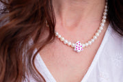 The Home for the Holidays Rhinestone Christmas Tree Authentic Freshwater Pearls Necklace
