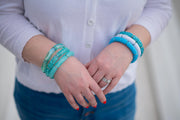 The Antigua Dreamy Waters Summer Stretchy Bracelet Stack Gold or Silver