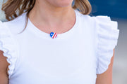 PATRIOTIC HEART & SOUL Invisible Heart Necklace - magnetic closure