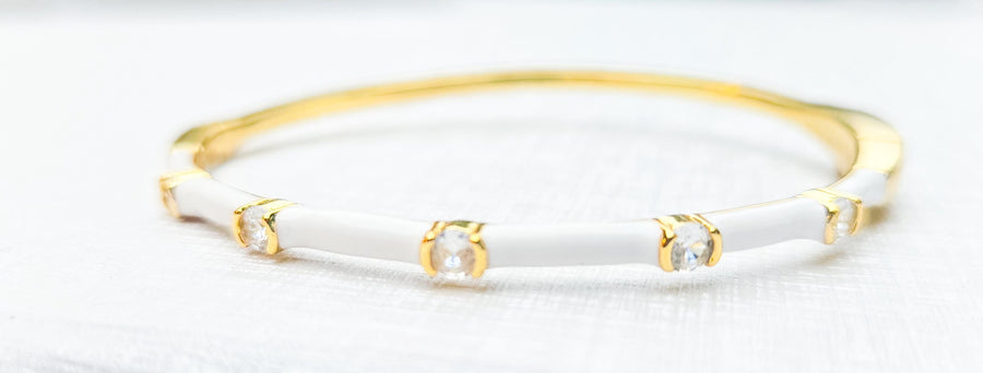 The Elizabeth Enamel Diamond Stack in Perfect Pastels