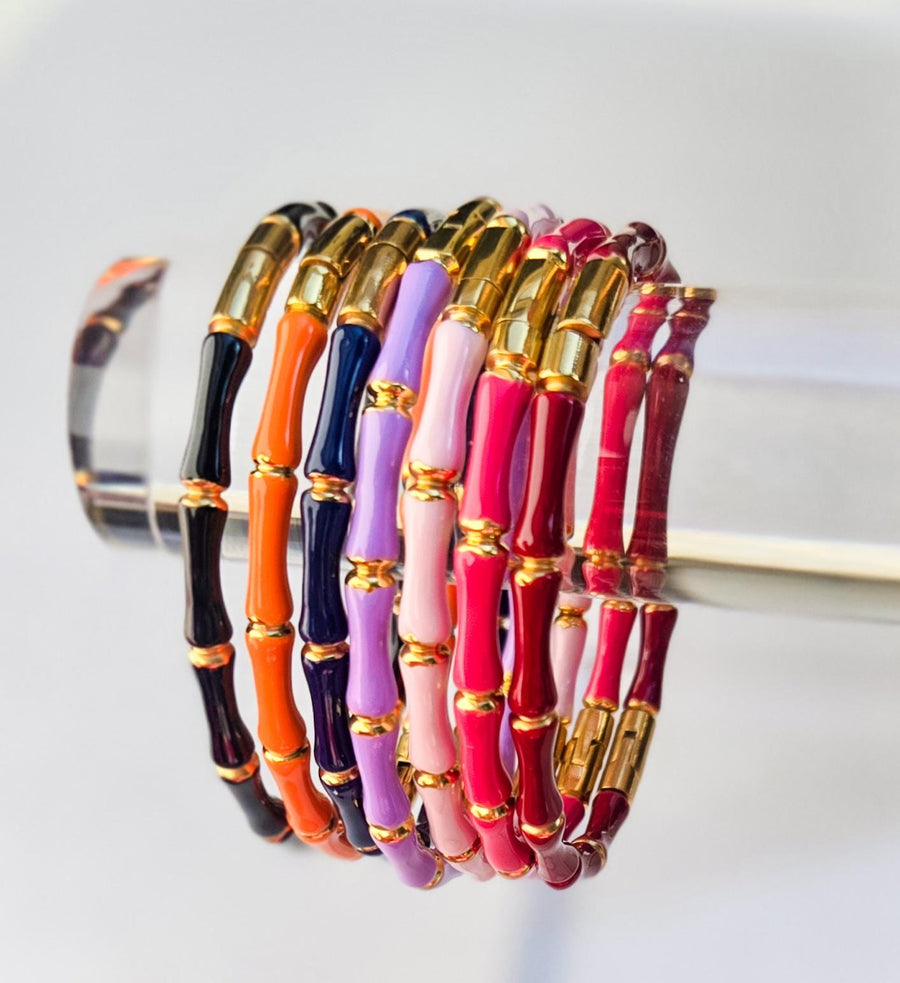 The Betty Bamboo Enamel Bracelet