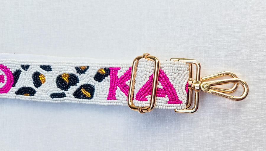 Kappa Alpha Theta Gameday Purse Strap - Gold Hardware - KAO - Leopard
