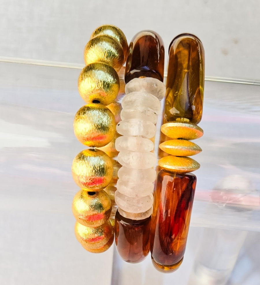 Ultimate Elevated Stretchy Stack in Let's Linger over Coffee Tortoise