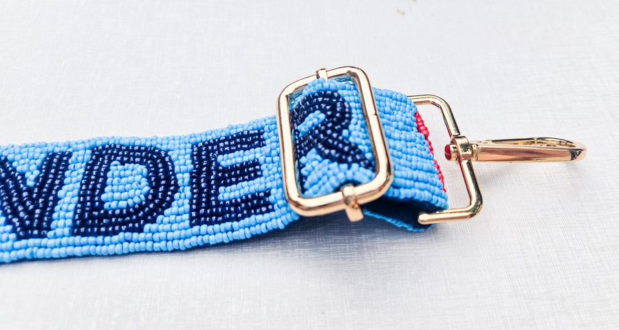 OKC Thunder Gameday Strap - Gold Adjustable Hardware - Hand-sewn