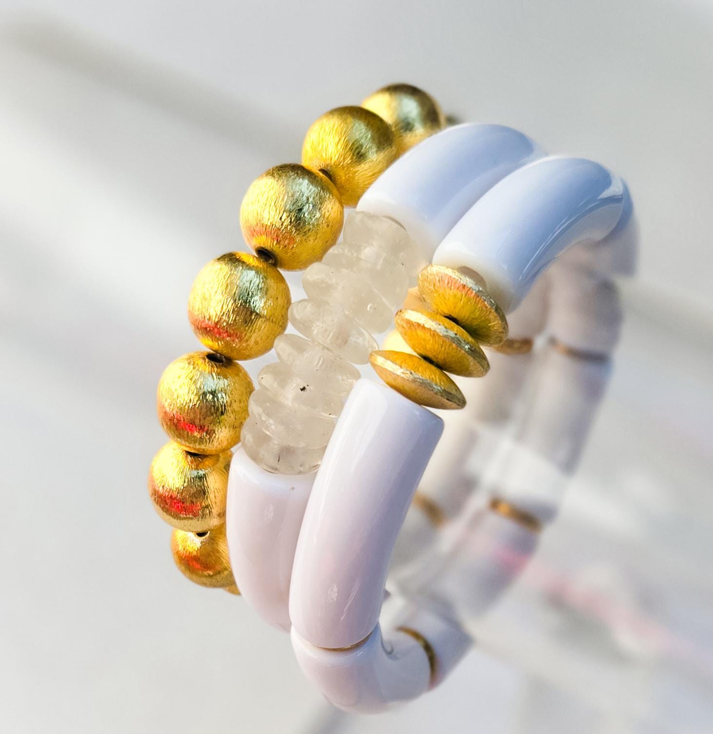 Ultimate Elevated Stretchy Stack in Classic White