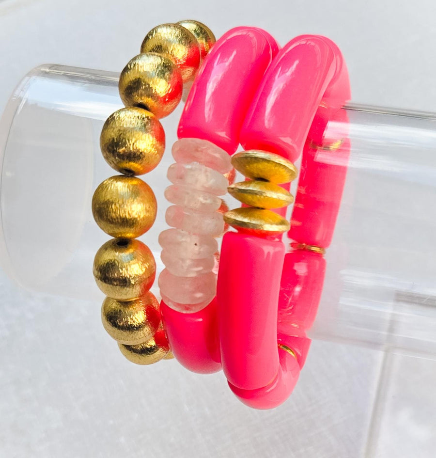 Ultimate Elevated Stretchy Stack in Barbie Neon Pink