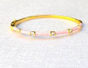 The Elizabeth Enamel Diamond Stack in Perfect Pastels