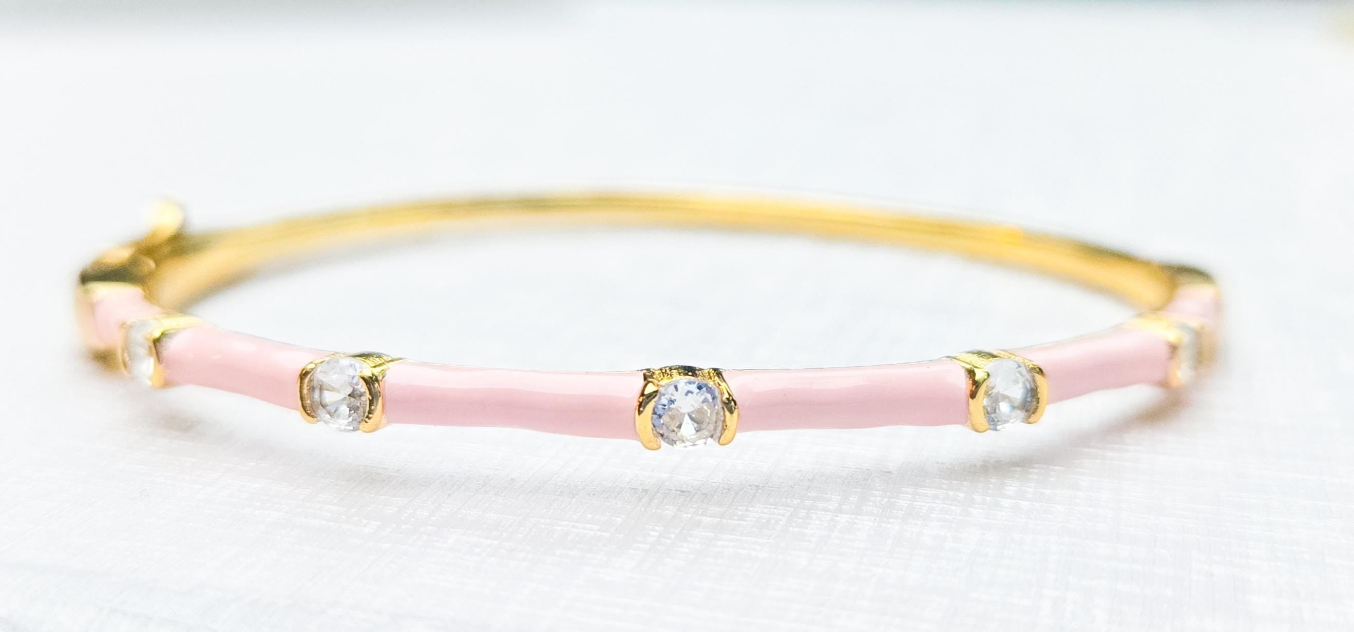 The Elizabeth Enamel Diamond Stack in Perfect Pastels