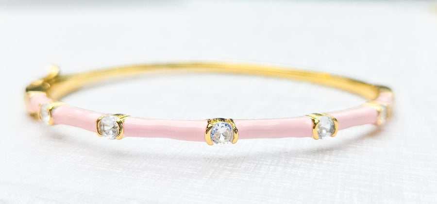 The Elizabeth Enamel Diamond Stack in Perfect Pastels