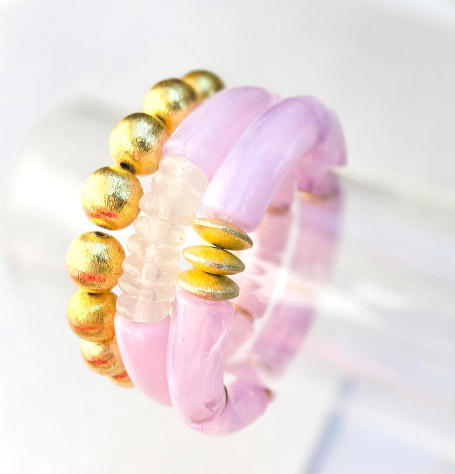 Ultimate Elevated Stretchy Stack in Marbled Lilac