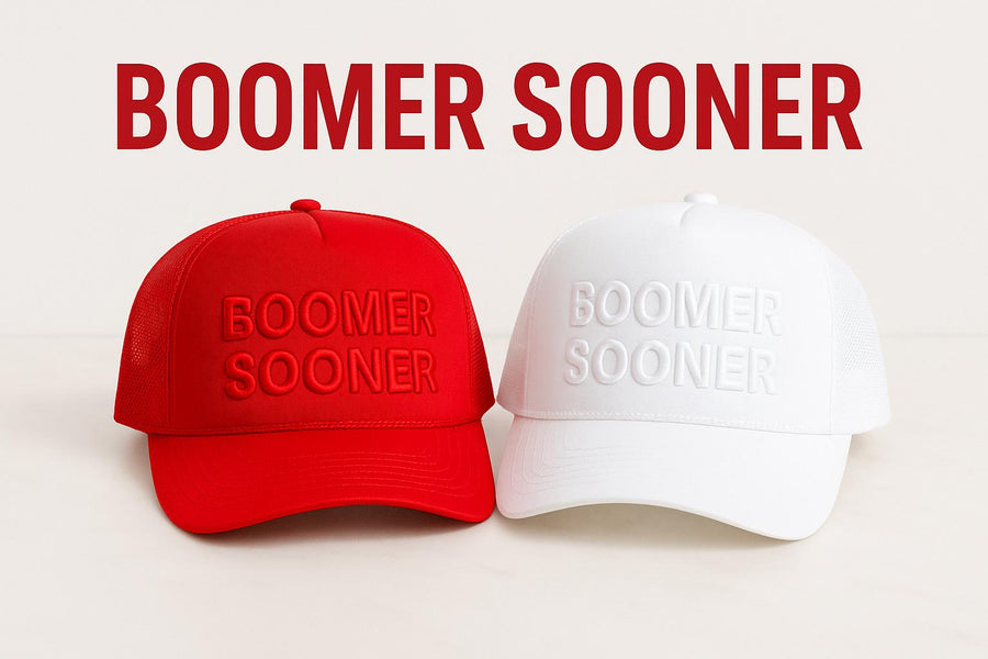 Boomer Sooner Hat  Red Trucker Cap | Game Day Embroidered Baseball Hat | OU Fan Gear | College Spirit Accessories