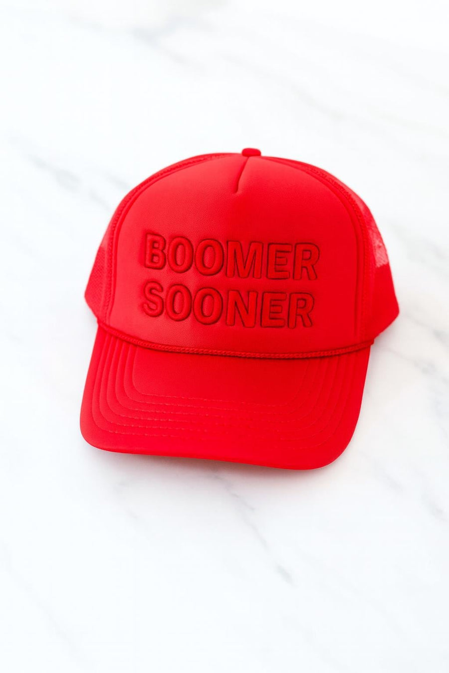 Boomer Sooner Hat  Red Trucker Cap | Game Day Embroidered Baseball Hat | OU Fan Gear | College Spirit Accessories