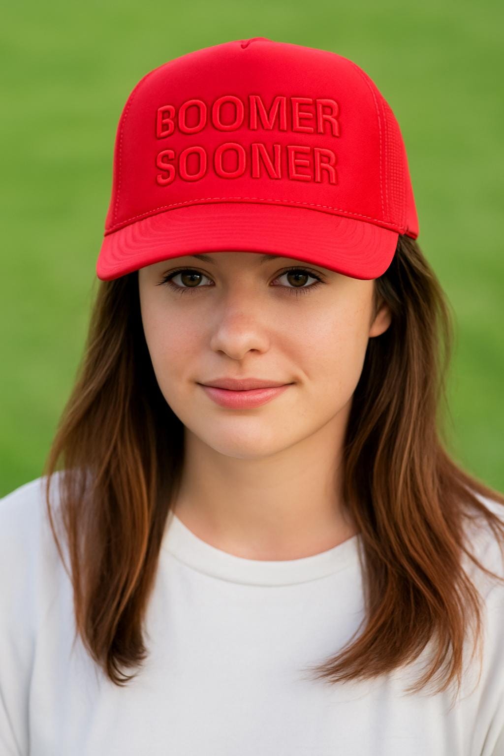 Boomer Sooner Hat  Red Trucker Cap | Game Day Embroidered Baseball Hat | OU Fan Gear | College Spirit Accessories