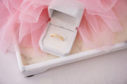 The Celeste Dainty Majestic Opals Gold Band Ring