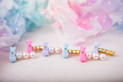 Peeps Rhinestone Bling Hair Clips