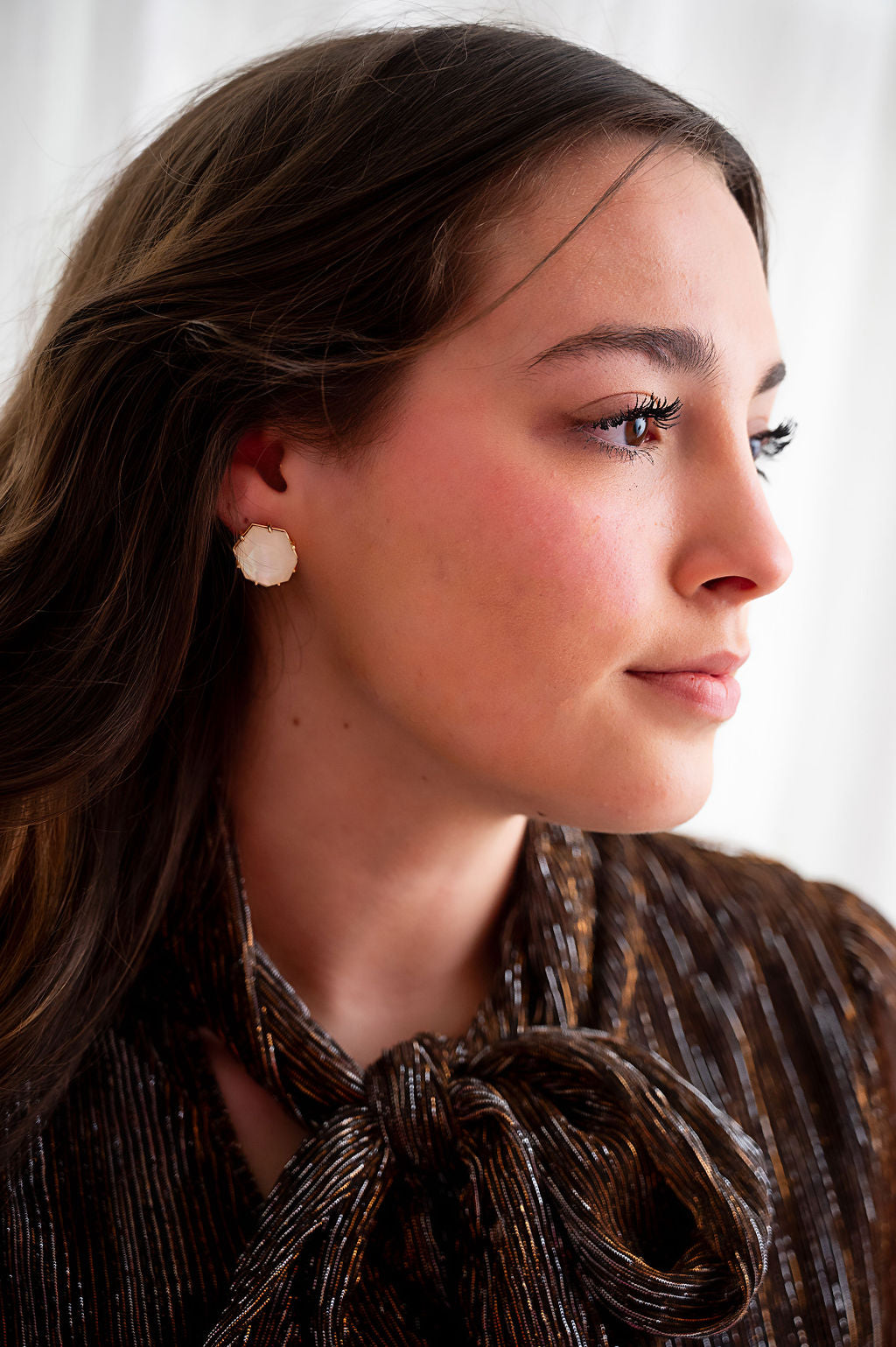 The Isabelle Mother of Pearl Statement Studs
