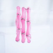 The Thin Bridgette Bamboo Acrylic Bangle Bracelet Set in Ballet Slipper Soft Pink (Gold or Silver) Set of Three Bangles