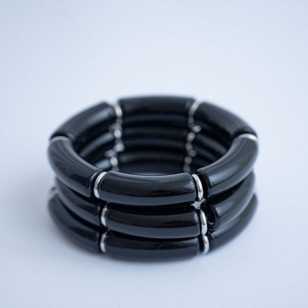 The Beverly Hills Chic Stretchy Bracelet Stack in Gold or Silver Accents