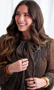 The Beverly Hills Black & Gold Druzy Ring - Adjustable