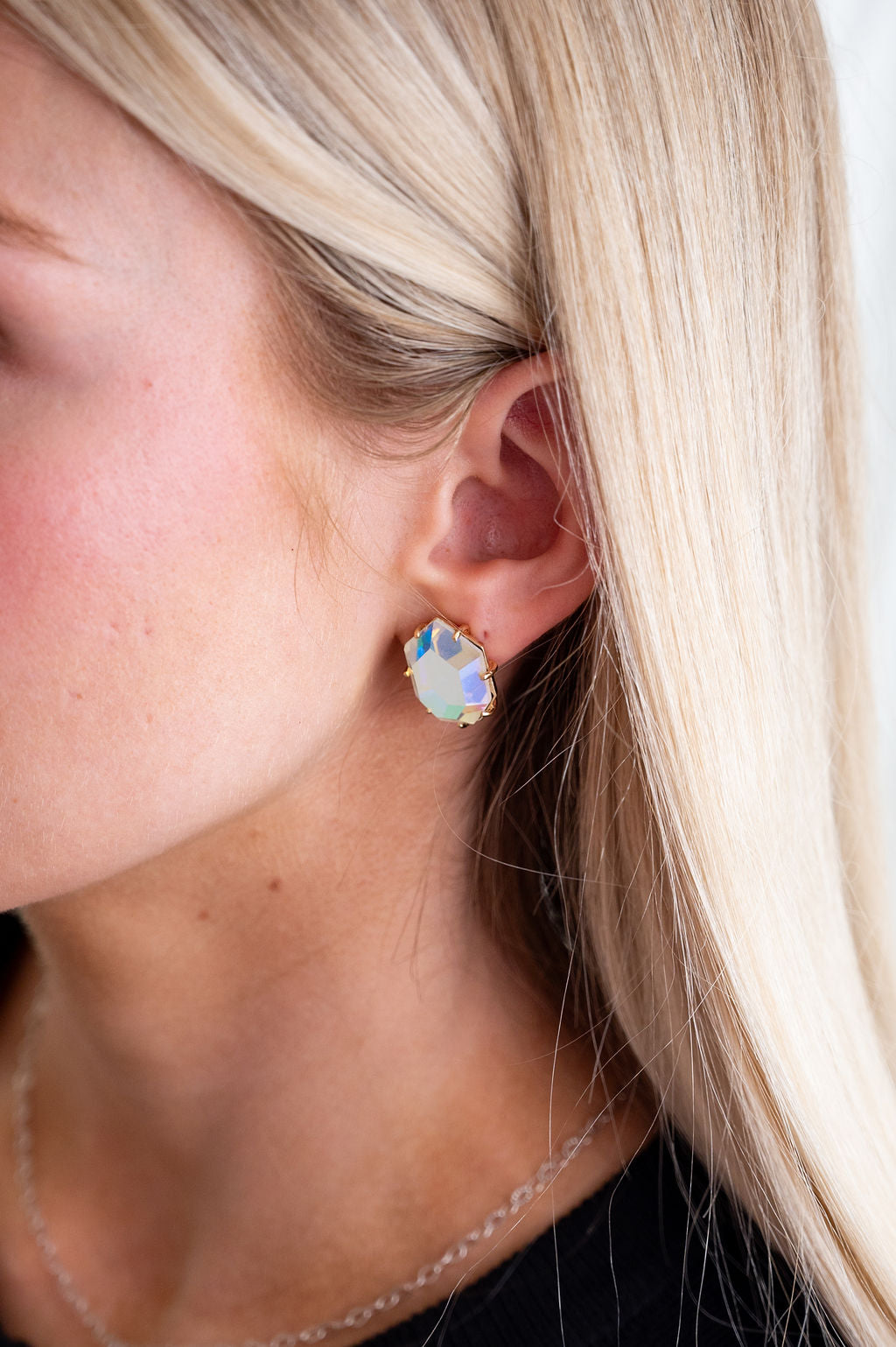 The Isabelle Dichroic Glass Statement Earring