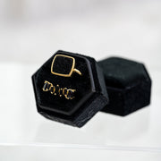 The Beverly Hills Black & Gold Druzy Ring - Adjustable