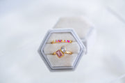 The Piper Gradient Pink Ombre Opal Ring - Adjustable