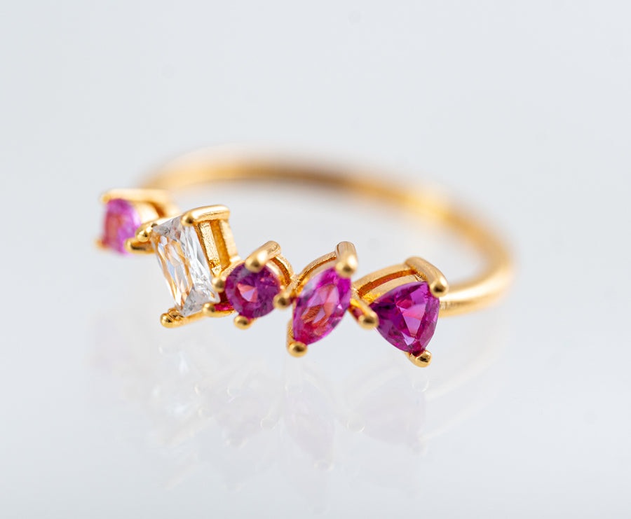 The Isla Dainty & Delicate Ring - Pink