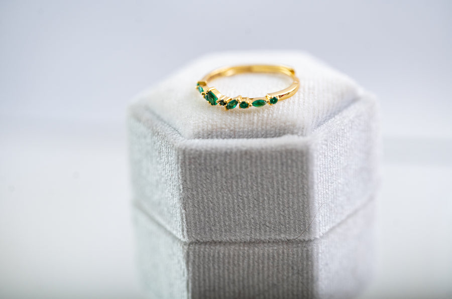 The Faye Adjustable Stacking Gem Ring - Adjustable