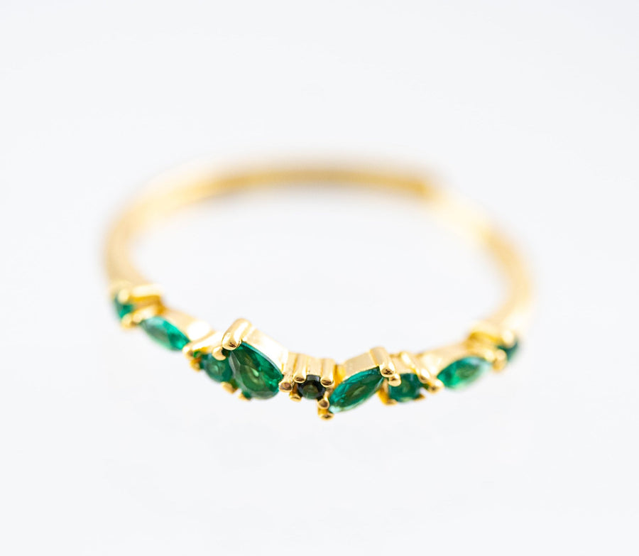 The Faye Adjustable Stacking Gem Ring - Adjustable