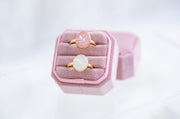 The Ocean is Calling Mother of Pearl Dainty Adjustable Gold and Pink Shell Ring