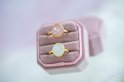 The Ocean is Calling Mother of Pearl Dainty Adjustable Gold and Pink Shell Ring