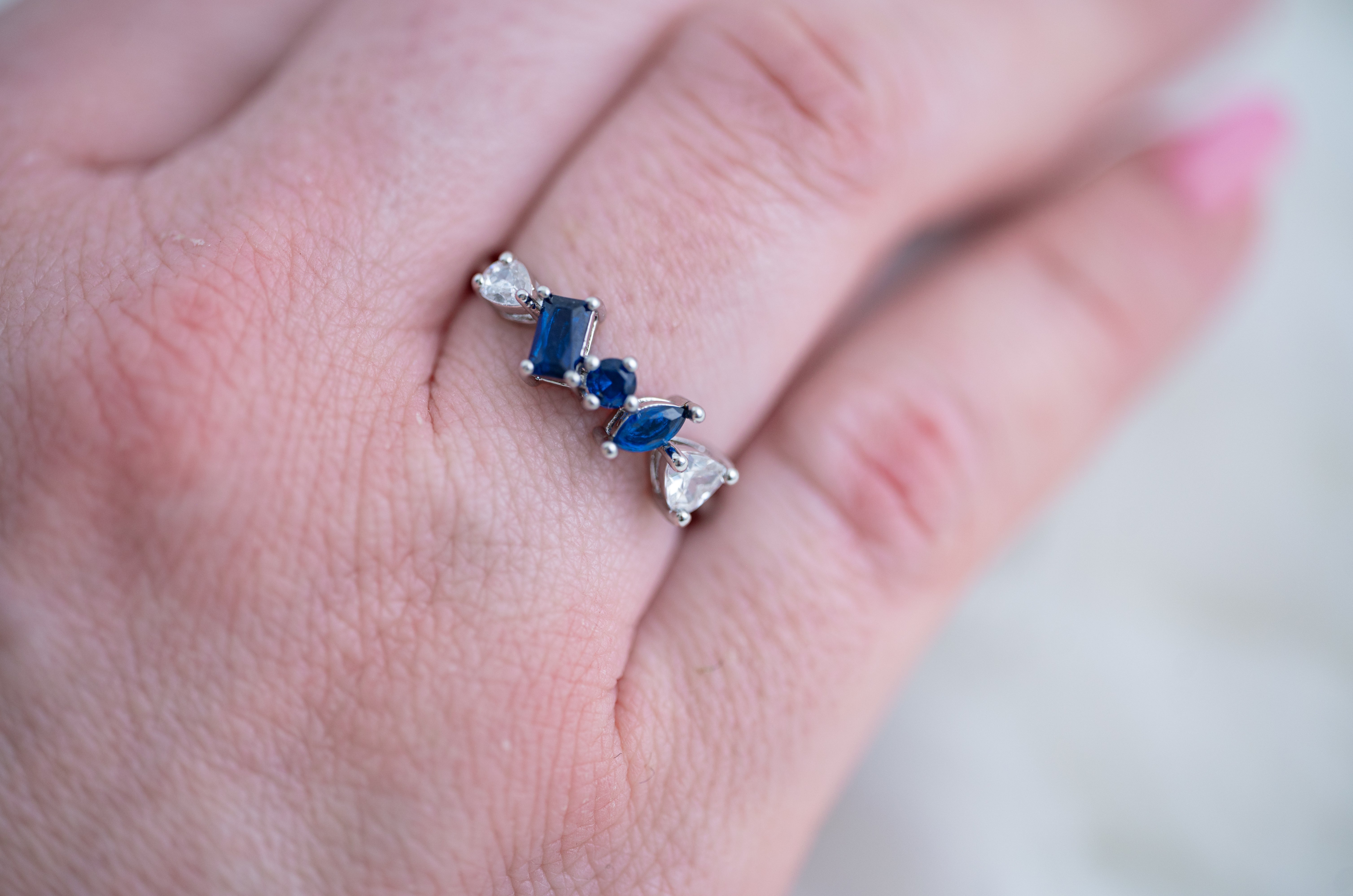 The Isla Dainty & Delicate Ring - Blue