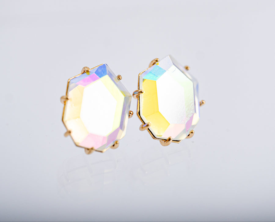 The Isabelle Dichroic Glass Statement Earring