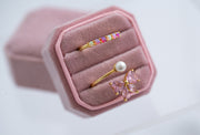 The Piper Gradient Pink Ombre Opal Ring - Adjustable