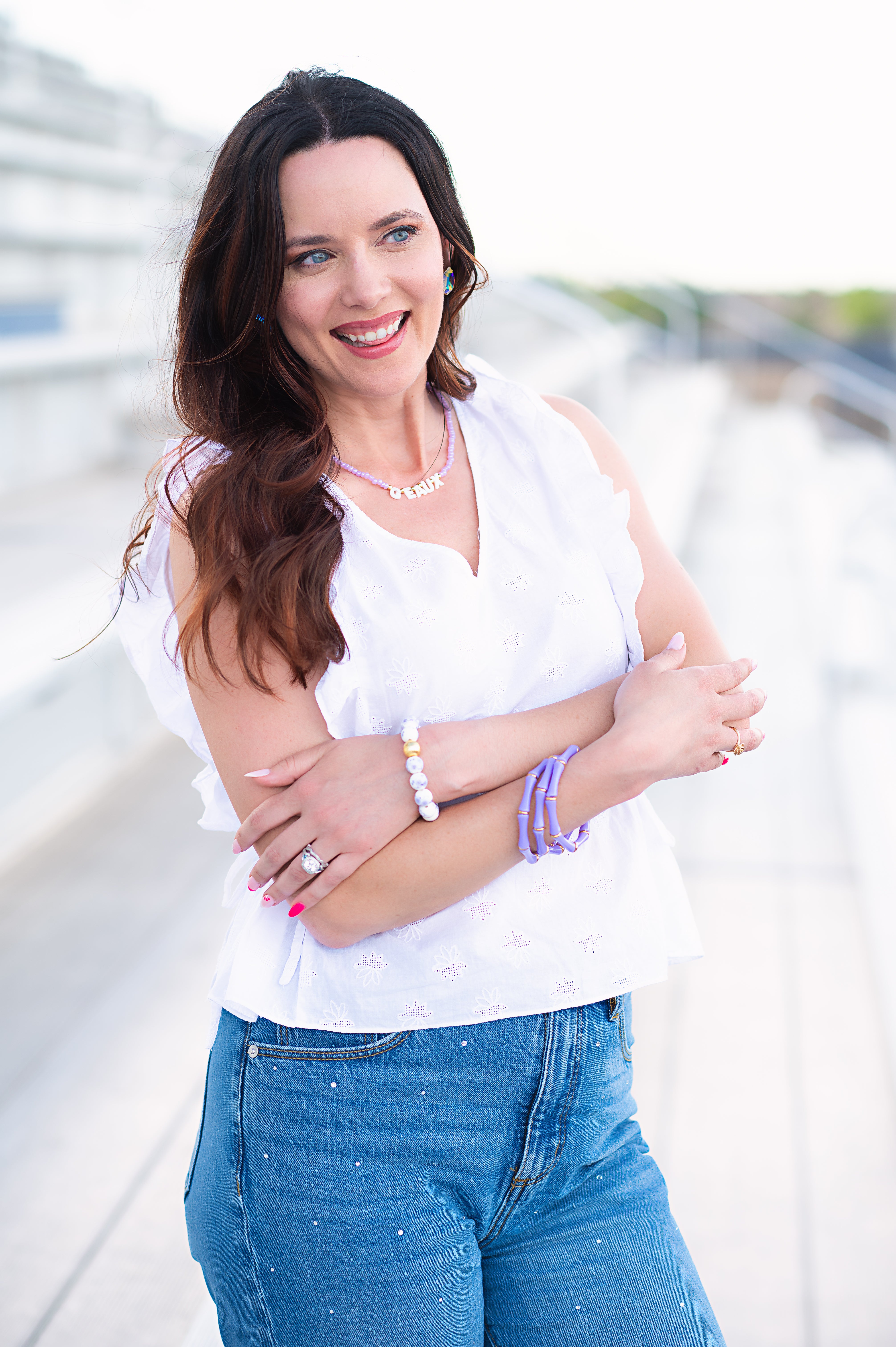 Thin Bridgette Bangle Grand Millennial Bracelet- Stretchy Bangle Gold I Silver I One Size I Stackable Statement Lilac