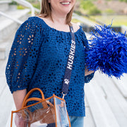 Handmade Beaded Gameday Bag Strap | Custom Purse Strap for Clear Stadium Bags | Edmond High School Huskies | 405 Local Original