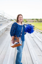 Handmade Beaded Gameday Bag Strap | Custom Purse Strap for Clear Stadium Bags | Edmond High School Huskies | 405 Local Original
