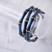 Thin Bridgette Bangle Grand Millennial Bracelet- Stretchy Bangle Gold I Silver I One Size I Stackable Statement I Marbled Emerald