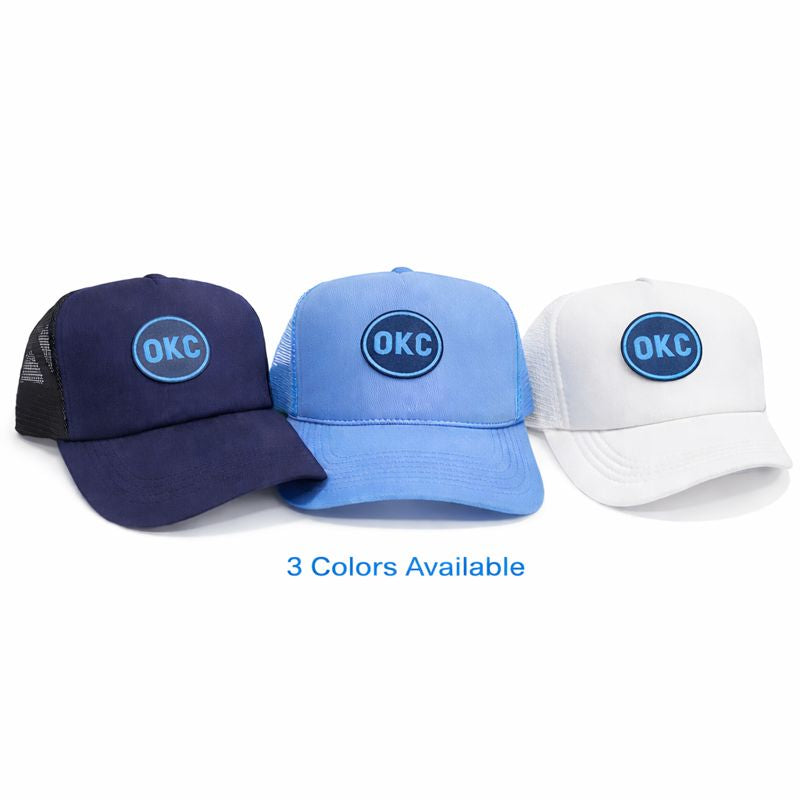 OKC Thunder Hat – Light Blue Trucker Hat | Game Day Embroidered Baseball Hat | OKC Fan Gear | Spirit Accessories