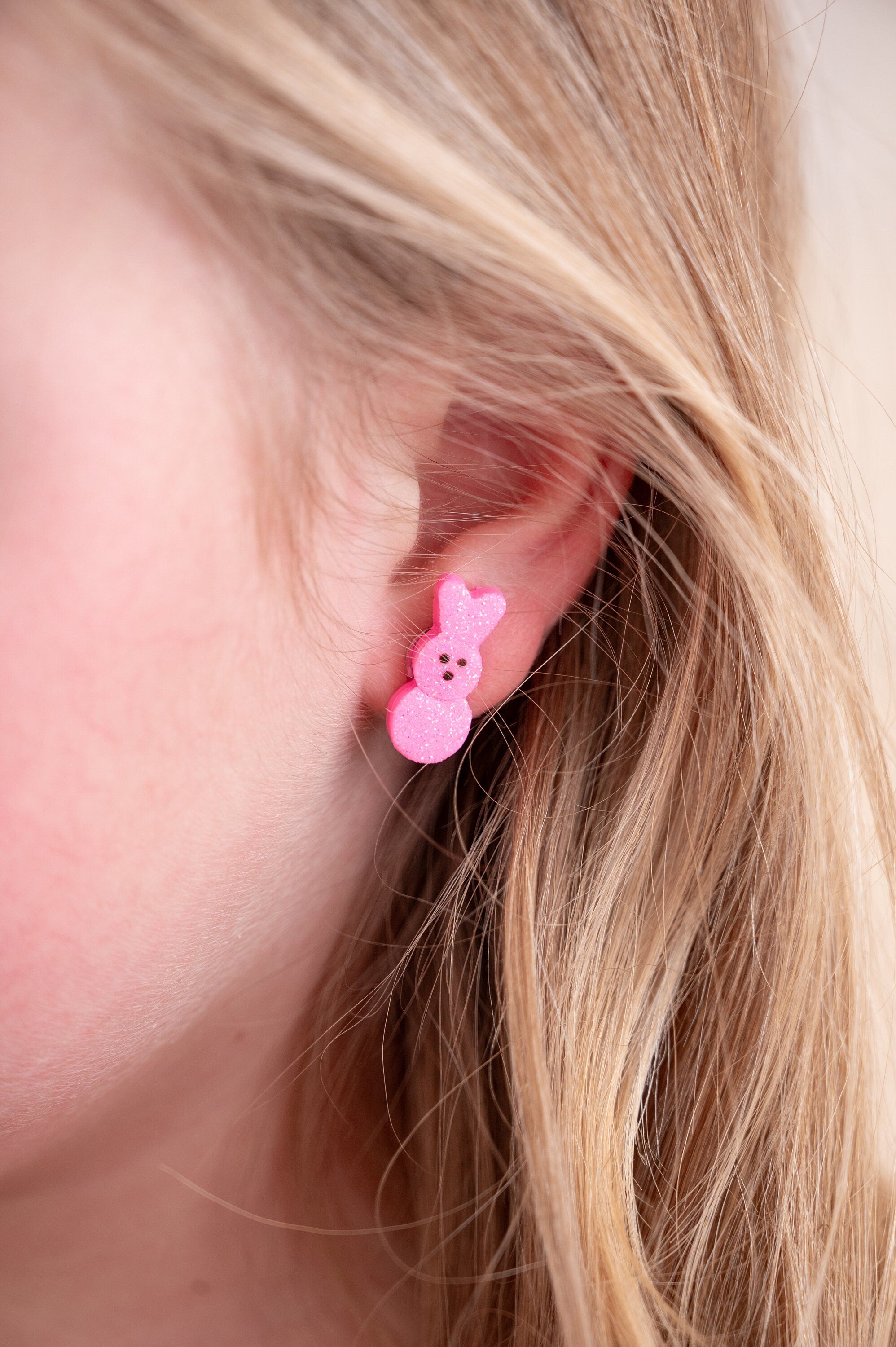 Oh for Peep's Sake Handmade Easter Stud Earrings - Hypoallergenic